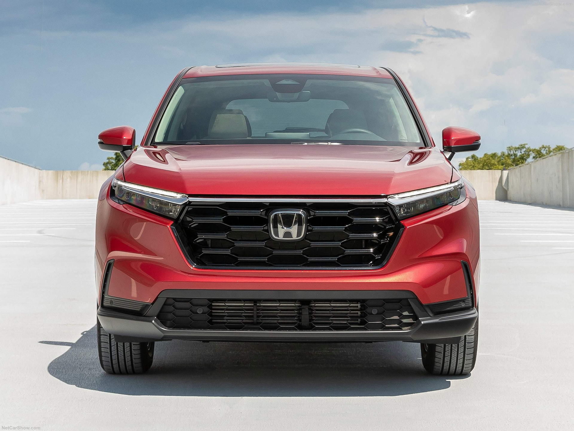 Red 2023 Honda CR-V press photo, head-on
